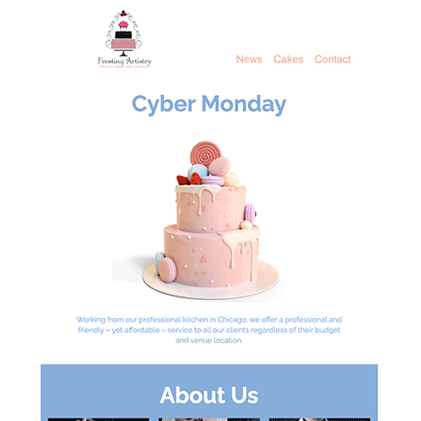 Cyber Monday Cake Sale
